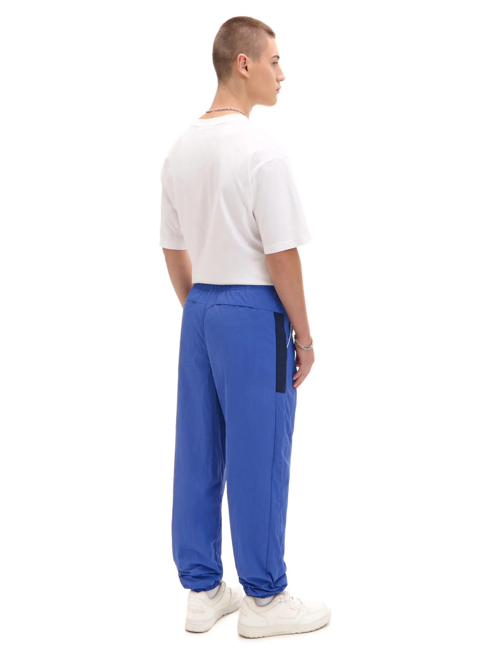 Fashion Granatowe spodnie joggery basic Spodnie|Sety