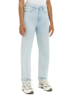 Best Jasne jeansy mom z wysokim stanem Jeansy