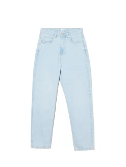 Best Jasne jeansy mom z wysokim stanem Jeansy
