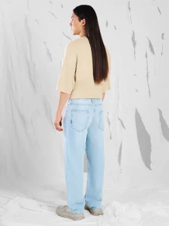 Sale Jasne jeansy relaxed Jeansy