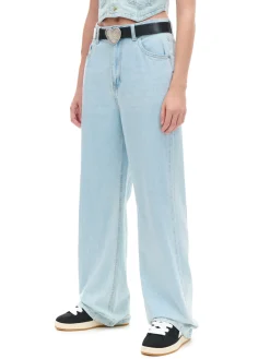 Online Jasne jeansy retro wide leg Jeansy