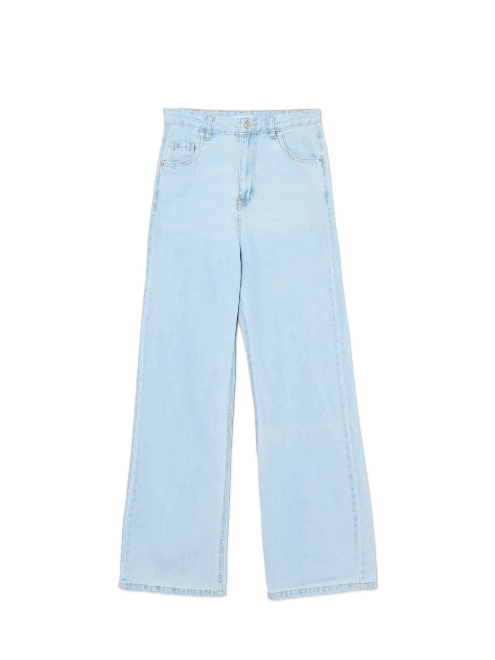 Online Jasne jeansy retro wide leg Jeansy