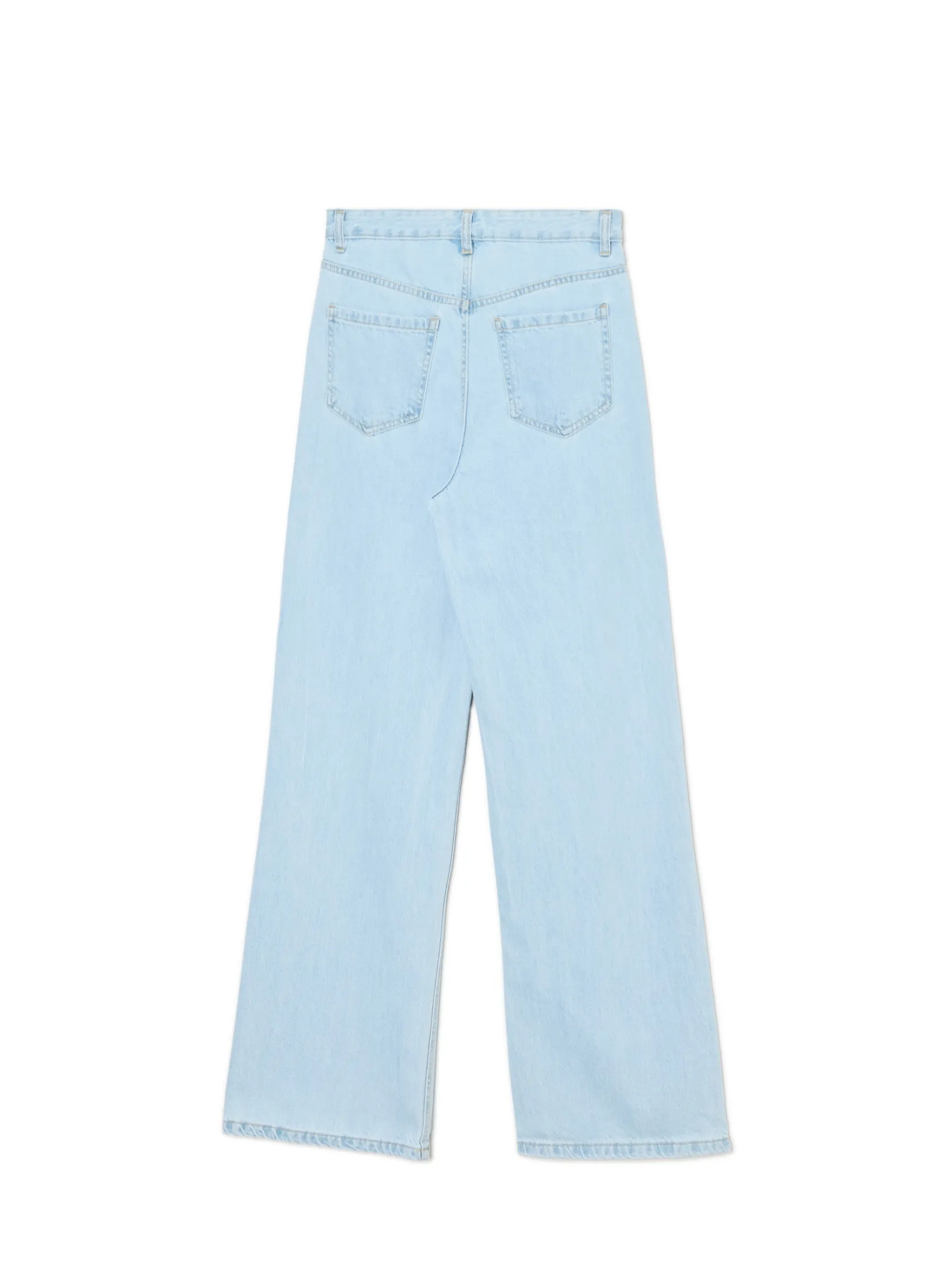 Online Jasne jeansy retro wide leg Jeansy