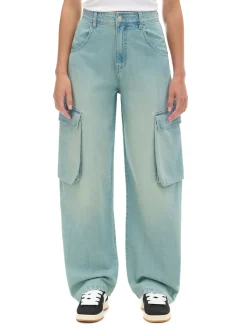 New Jasne jeansy skater z efektem sprania Jeansy