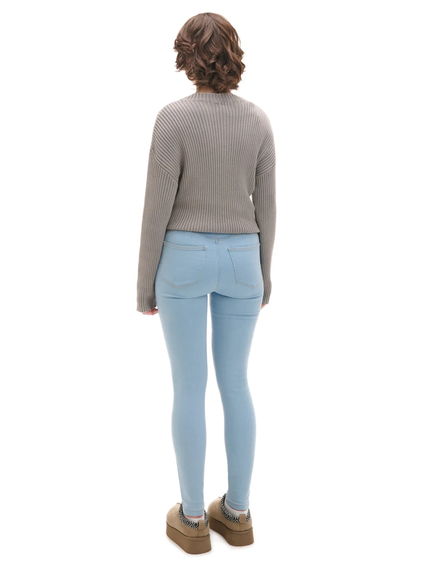 Online Jasne jeansy skinny push up Jeansy