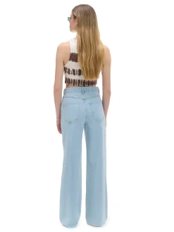Discount Jasne jeansy wide leg Jeansy