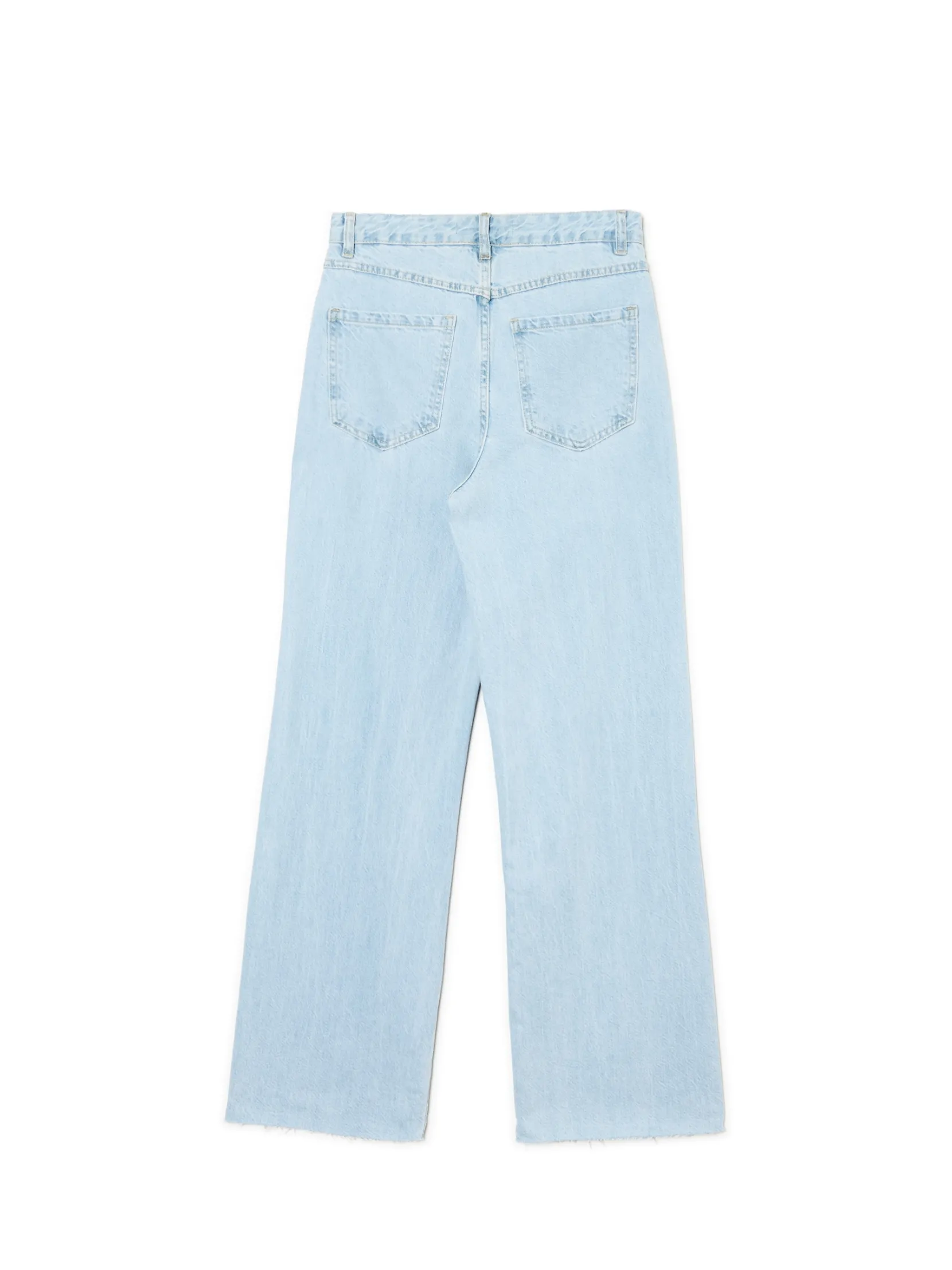 Discount Jasne jeansy wide leg Jeansy