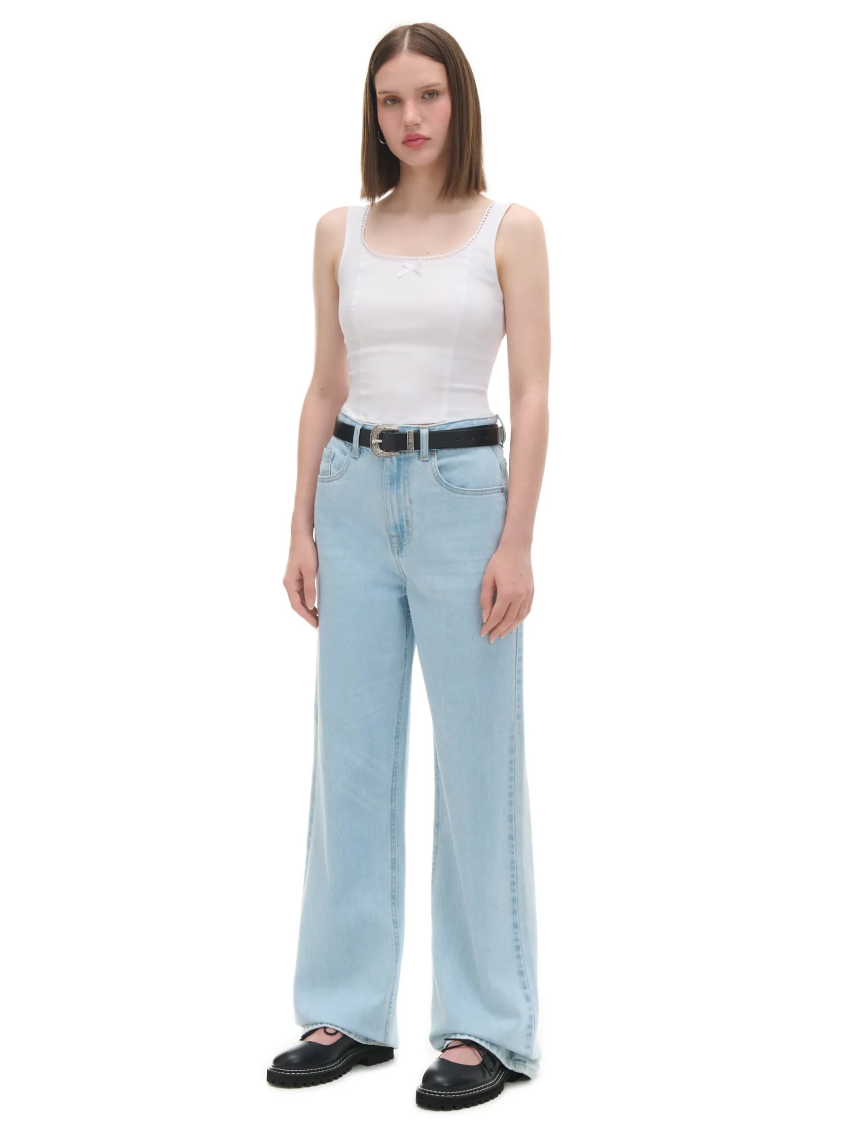 Online Jasne jeansy wide leg TALL Jeansy