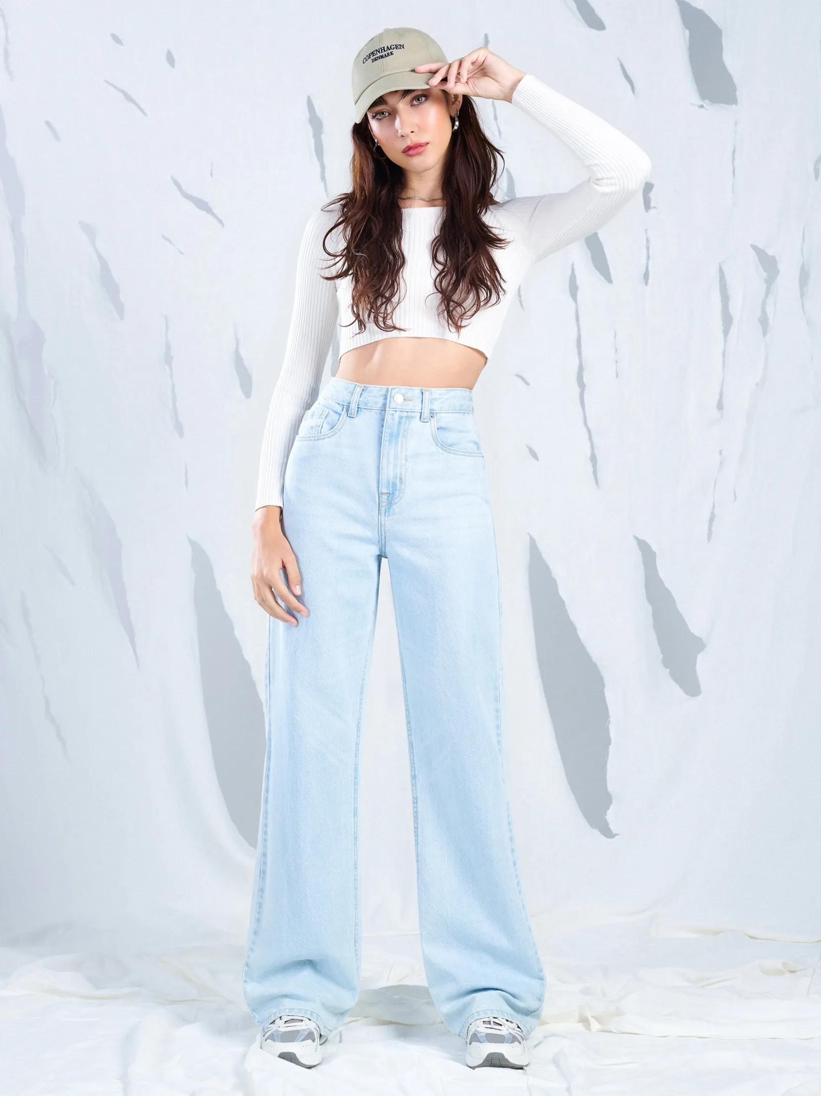 Online Jasne jeansy wide leg TALL Jeansy