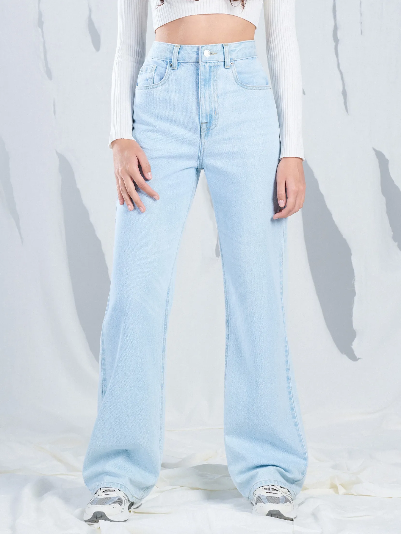 Online Jasne jeansy wide leg TALL Jeansy