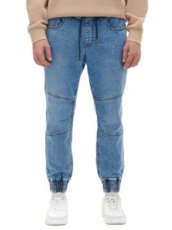 Fashion Jasnoe jeansowe joggery Jeansy