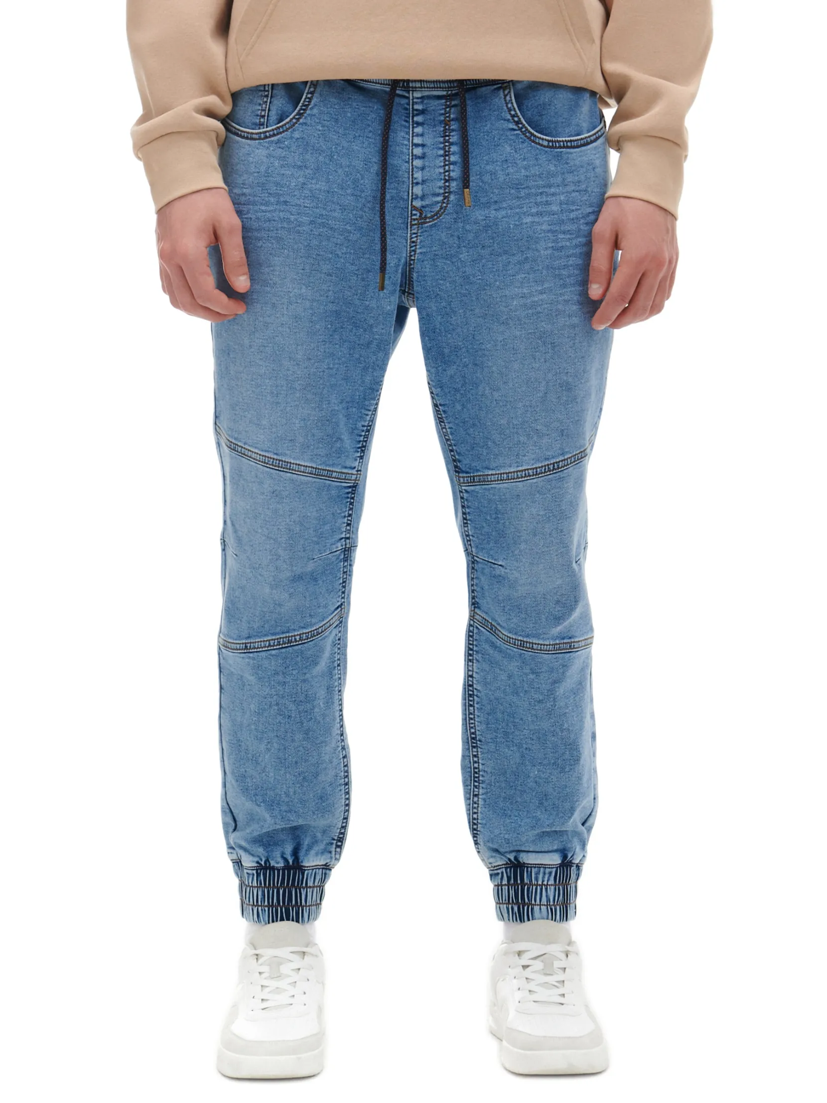 Fashion Jasnoe jeansowe joggery Jeansy