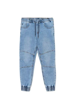 Fashion Jasnoe jeansowe joggery Jeansy