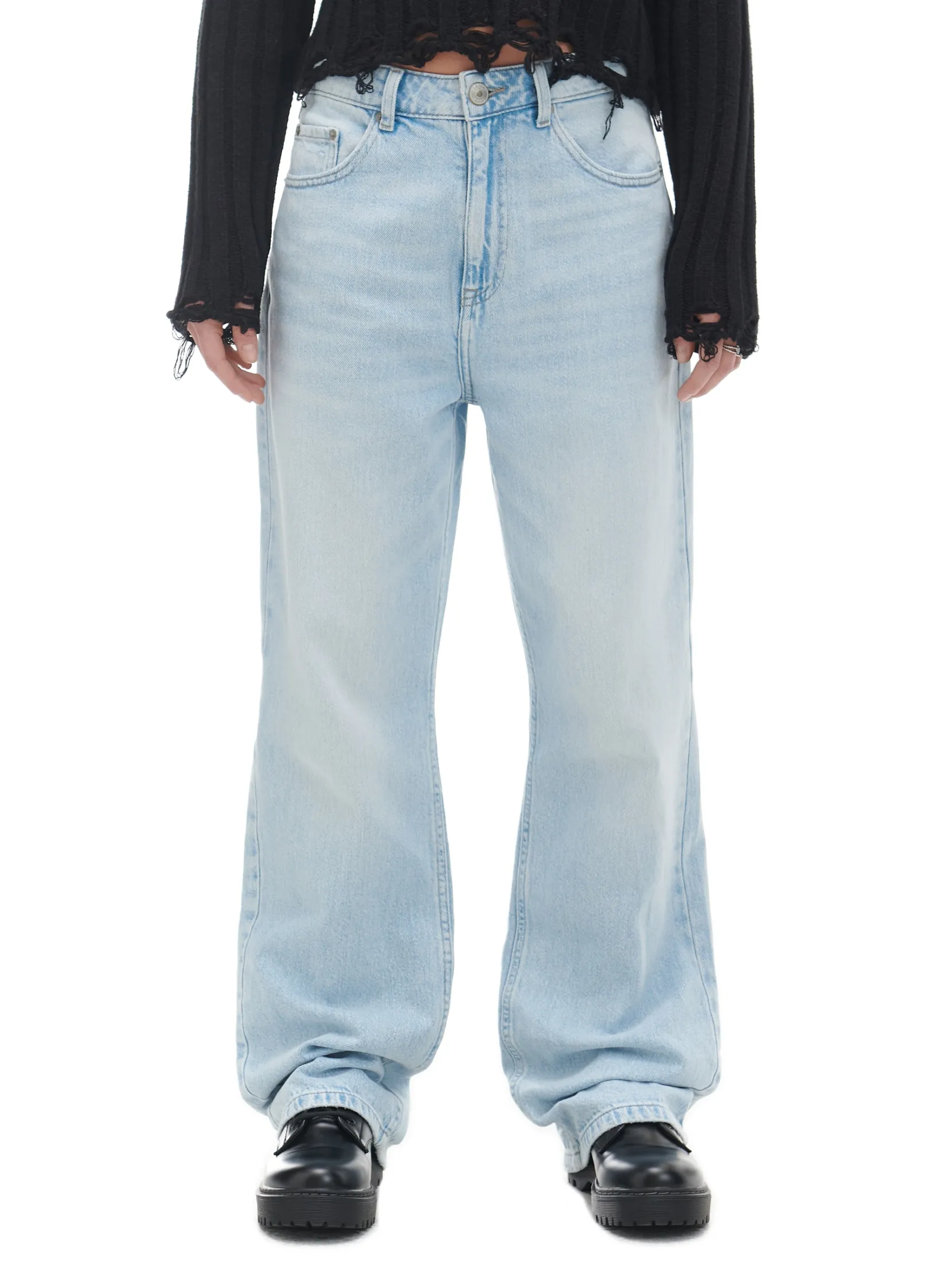 Outlet Jasnoe jeansy wide leg Jeansy