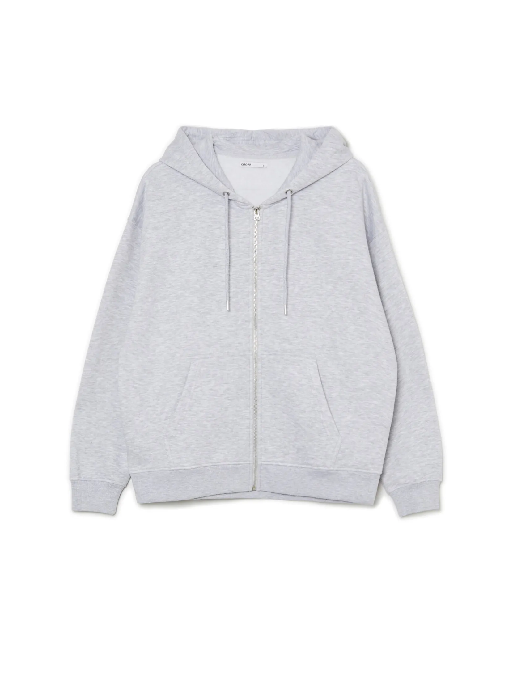 Fashion Jasnoszara rozpinana bluza oversize Bluzy