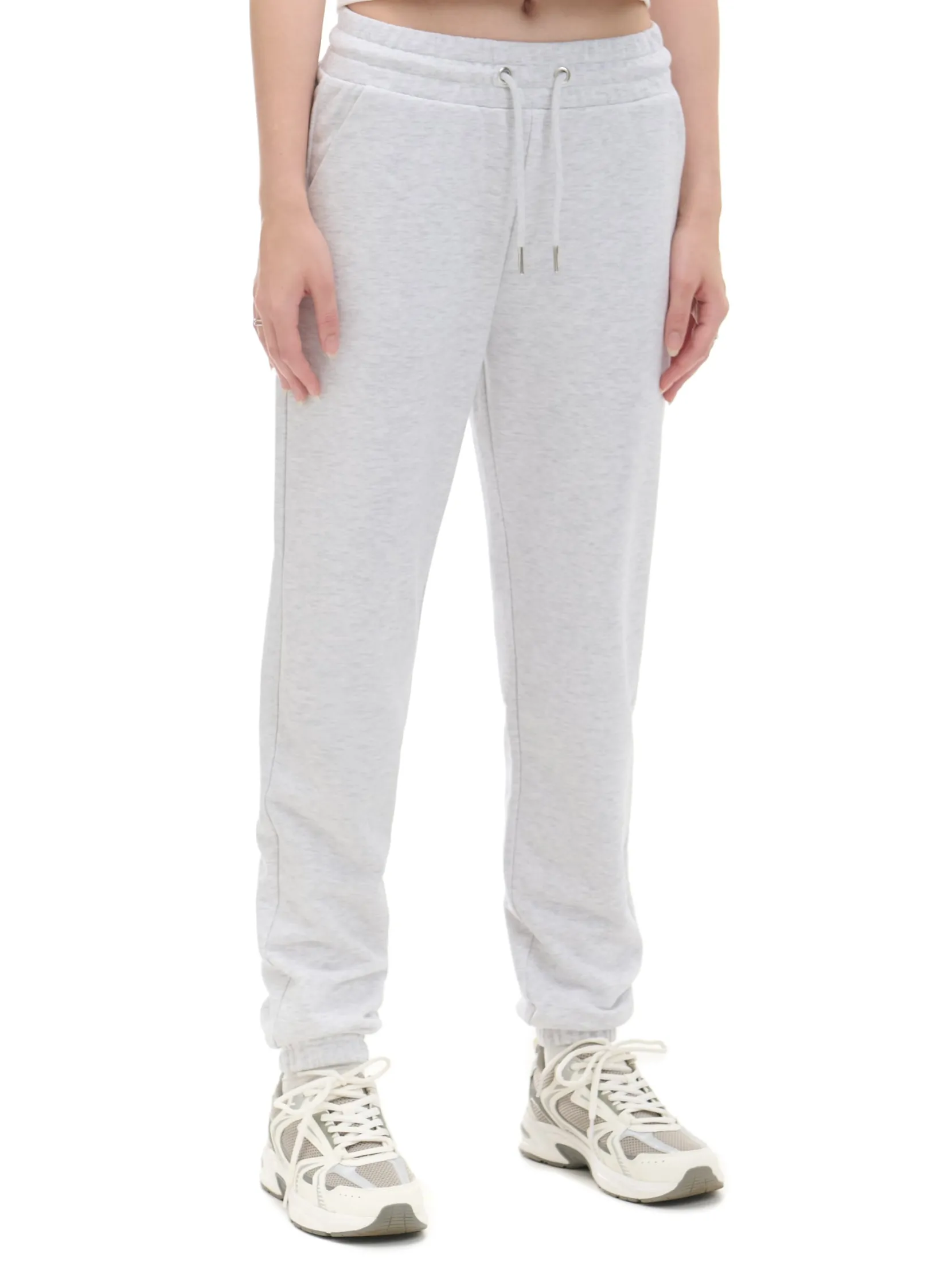 Outlet Jasnoszare dresowe joggery Spodnie