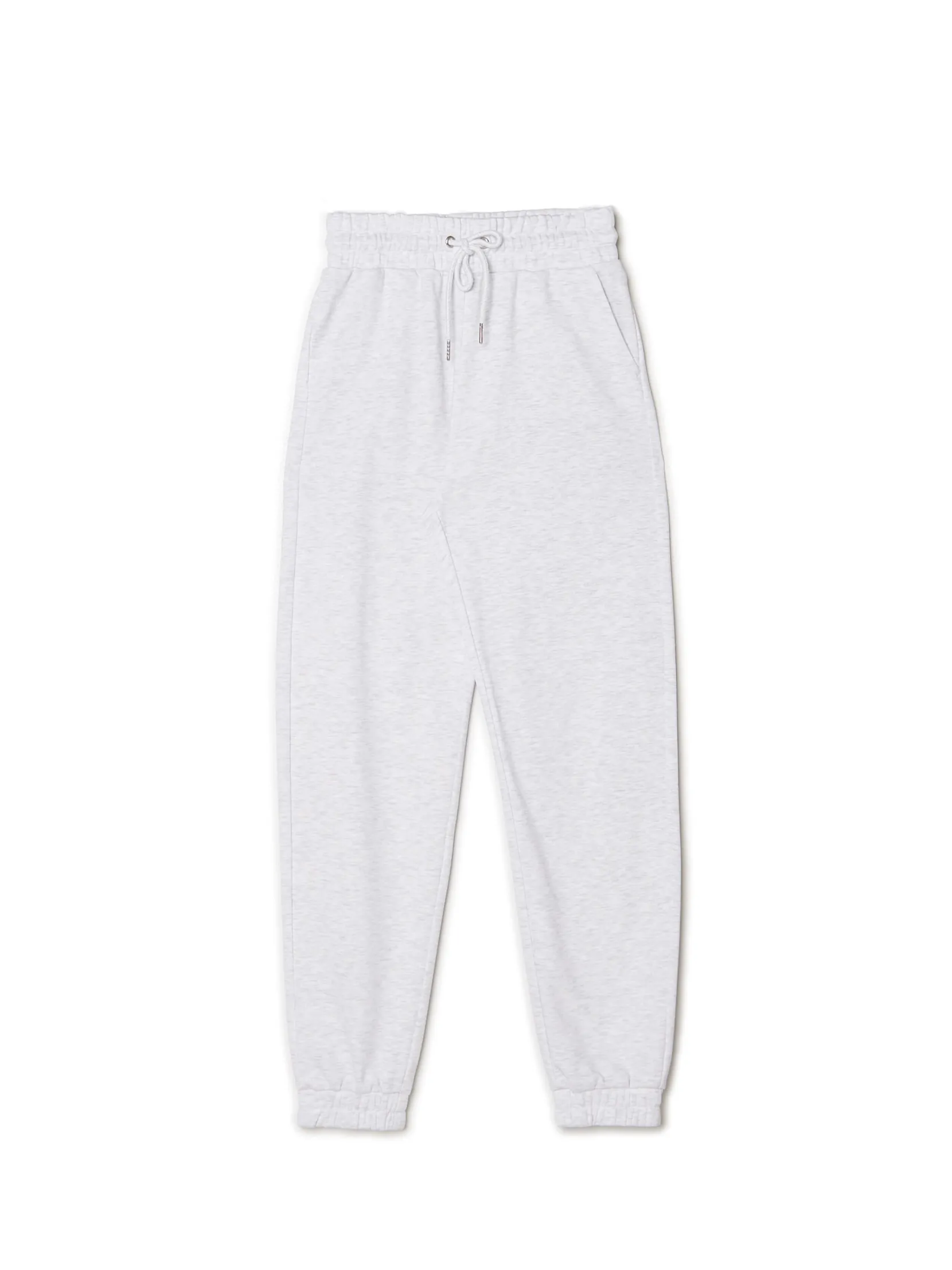 Outlet Jasnoszare dresowe joggery Spodnie