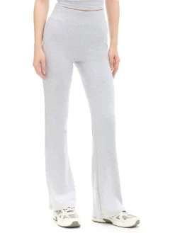 Fashion Jasnoszare dresy typu flare Spodnie