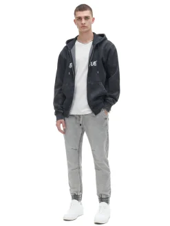 Sale Jasnoszare jeansowe joggery chino Jeansy