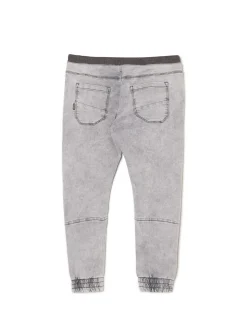 Sale Jasnoszare jeansowe joggery chino Jeansy