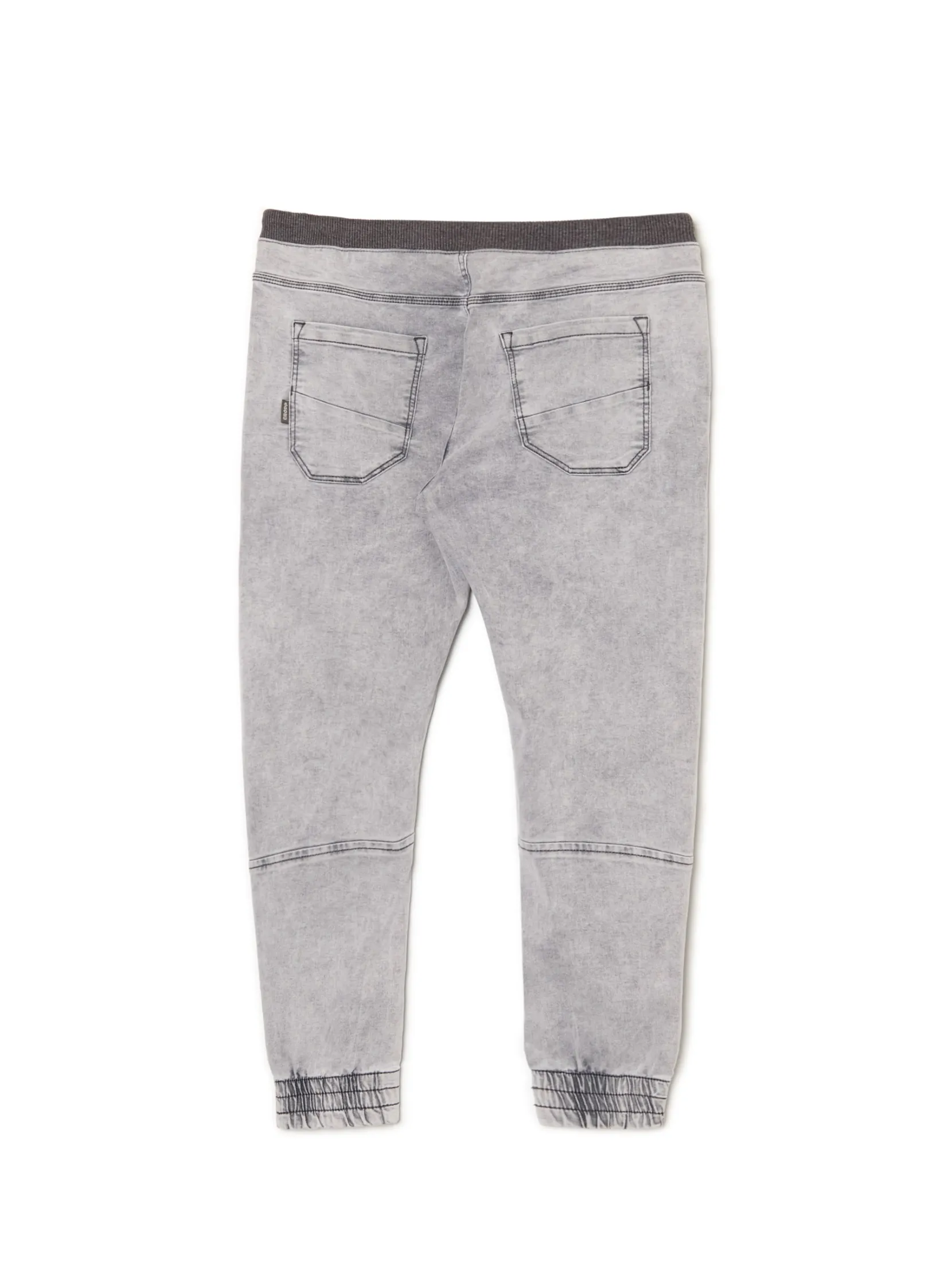 Sale Jasnoszare jeansowe joggery chino Jeansy