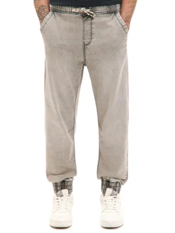 Sale Jasnoszare jeansowe joggery regular Jeansy