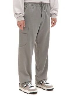 Clearance Jasnoszare spodnie jogger loose Spodnie