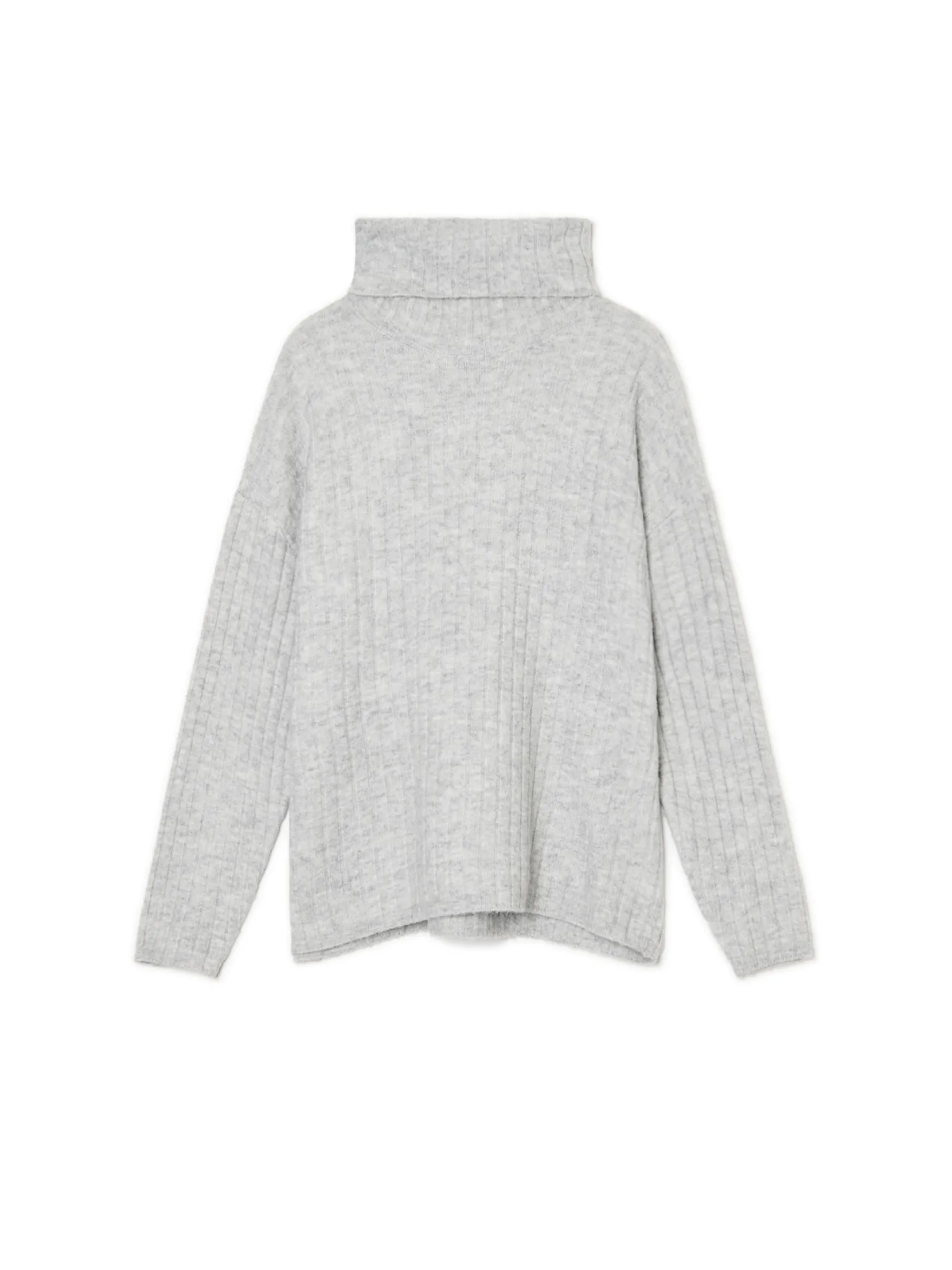 Clearance Jasnoszary sweter z golfem Swetry