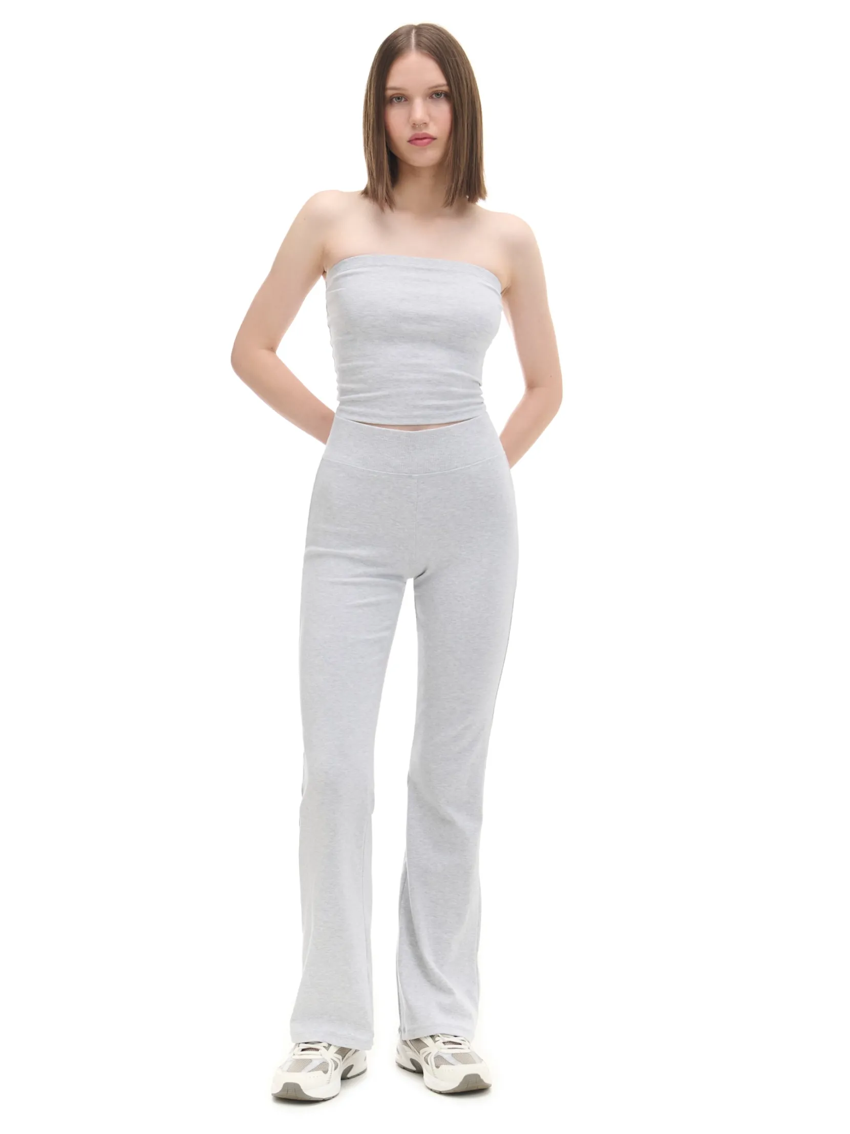 Discount Jasnoszary top typu tuba Koszulki, Topy
