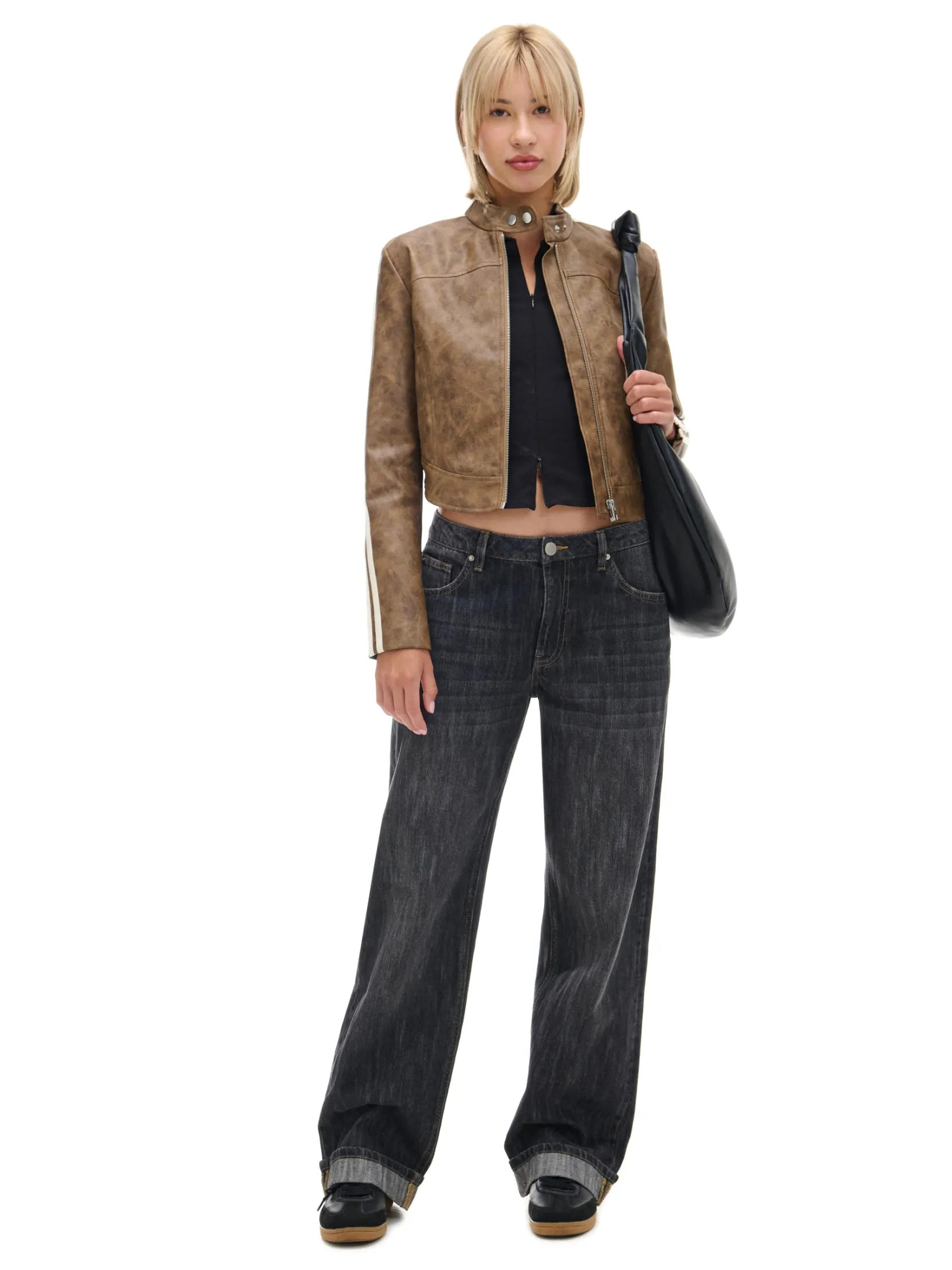 Fashion Jeansy baggy w stylu vintage Jeansy