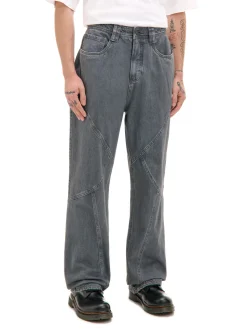 Outlet Jeansy baggy z dekoracyjnymi przeszyciami Baggy|Spodnie