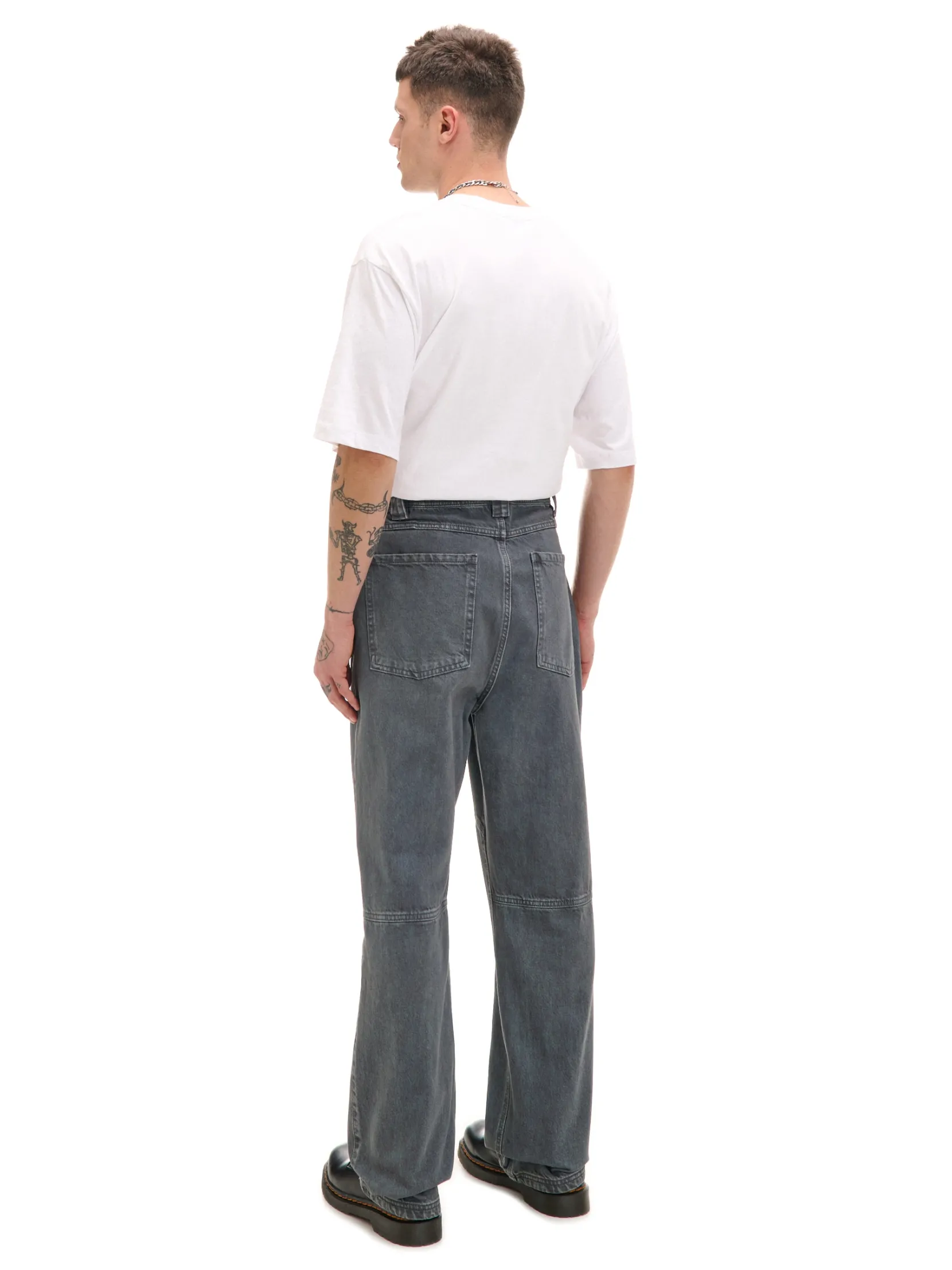 Outlet Jeansy baggy z dekoracyjnymi przeszyciami Baggy|Spodnie