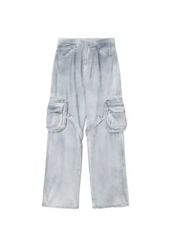 Discount Jeansy baggy z efektem sprania Jeansy