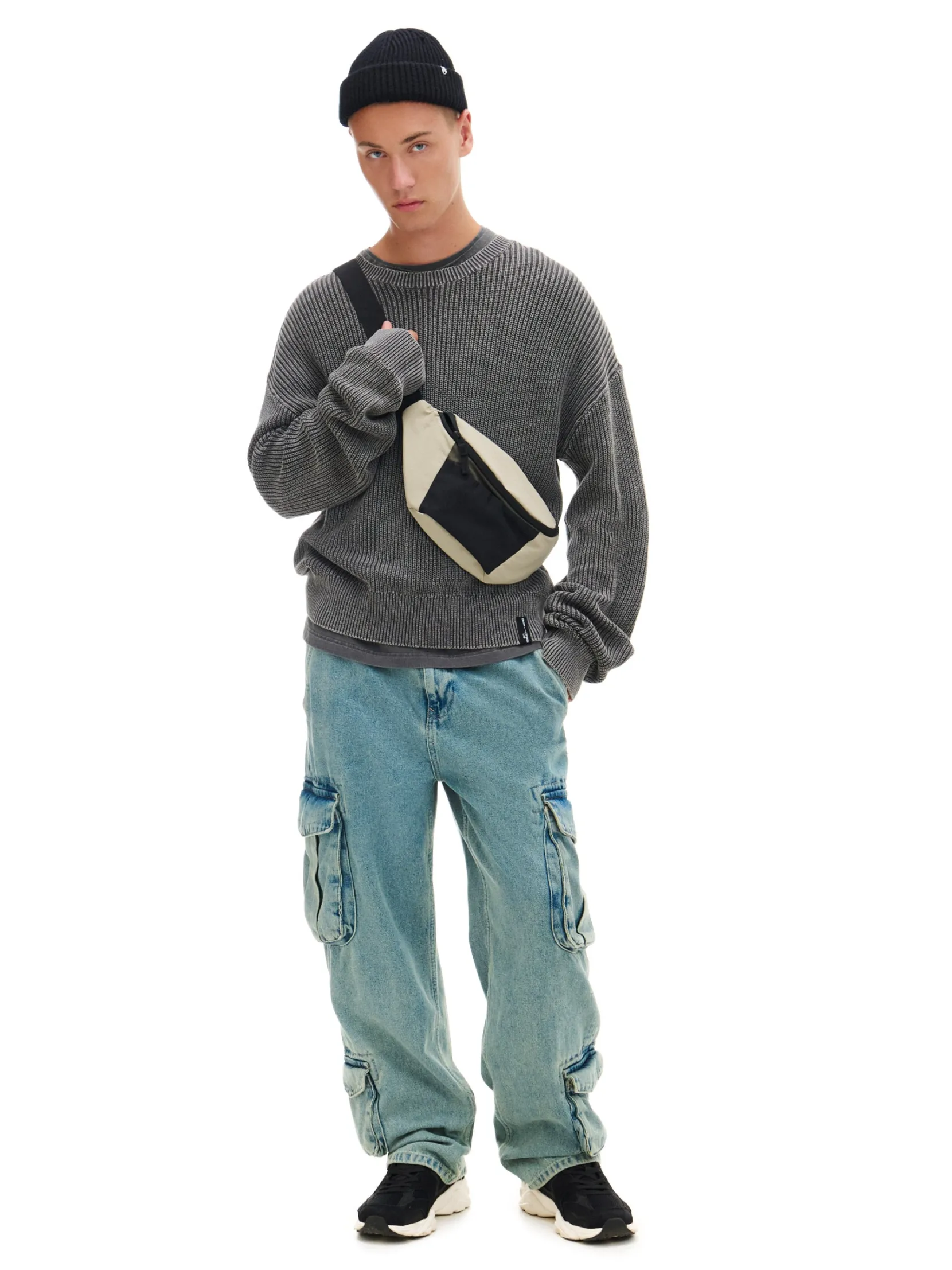 Online Jeansy baggy z kieszeniami cargo Jeansy|Baggy