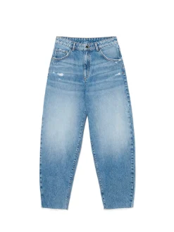 Sale Jeansy balloon z przetarciami Jeansy