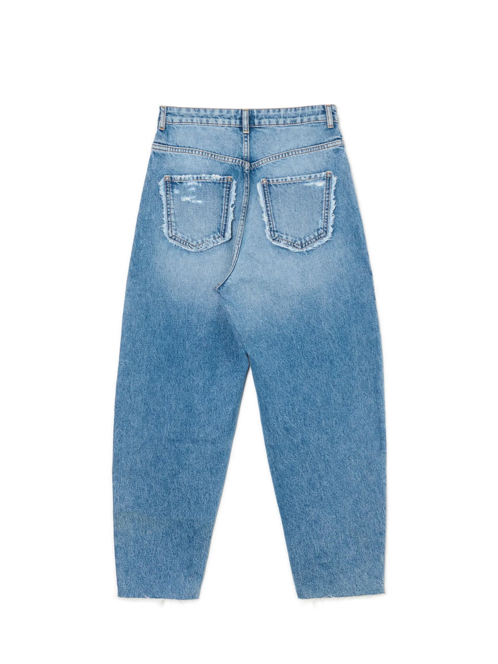 Sale Jeansy balloon z przetarciami Jeansy