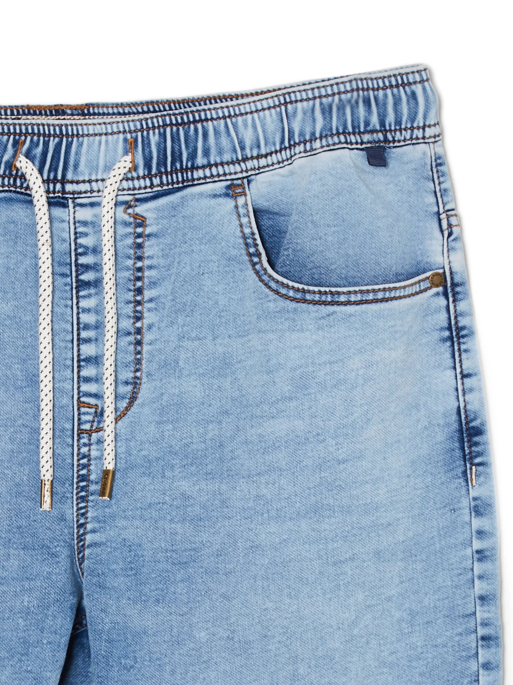 Sale Jeansy jogger z ozdobnymi przeszyciami Jeansy
