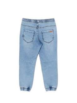 Sale Jeansy jogger z ozdobnymi przeszyciami Jeansy