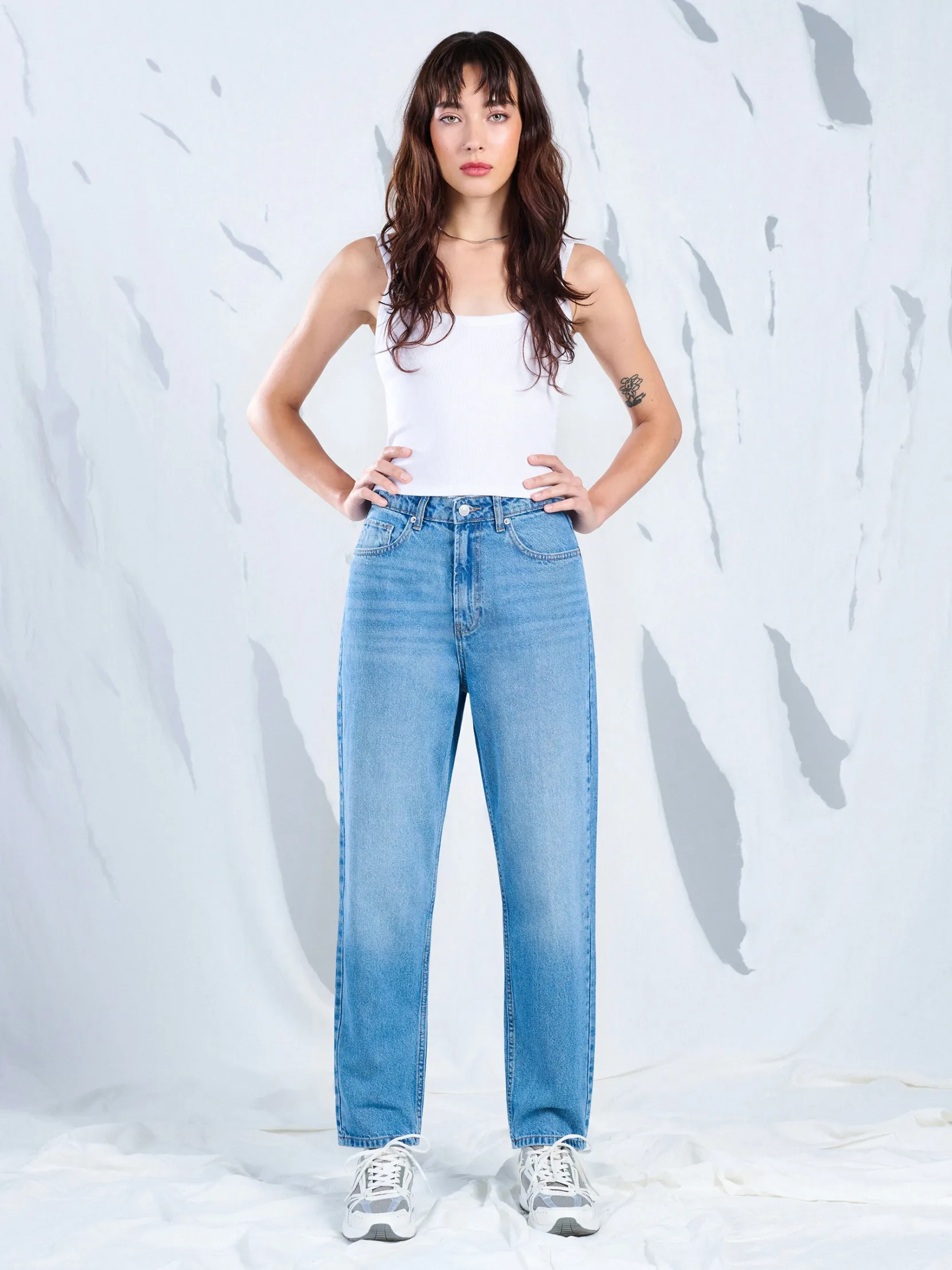 Clearance Jeansy mom z wysokim stanem Jeansy