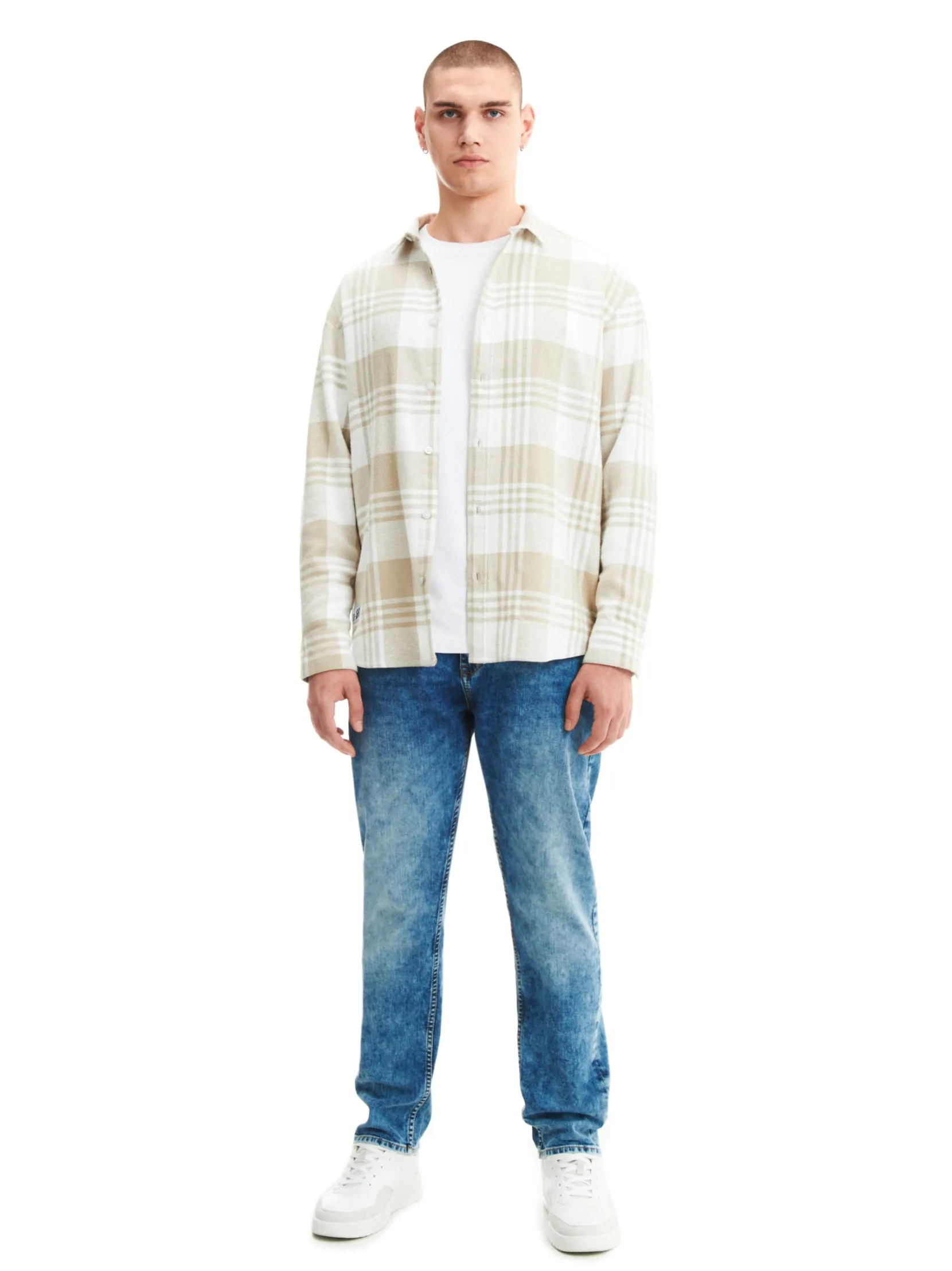 Sale Jeansy regular z efektem sprania Jeansy