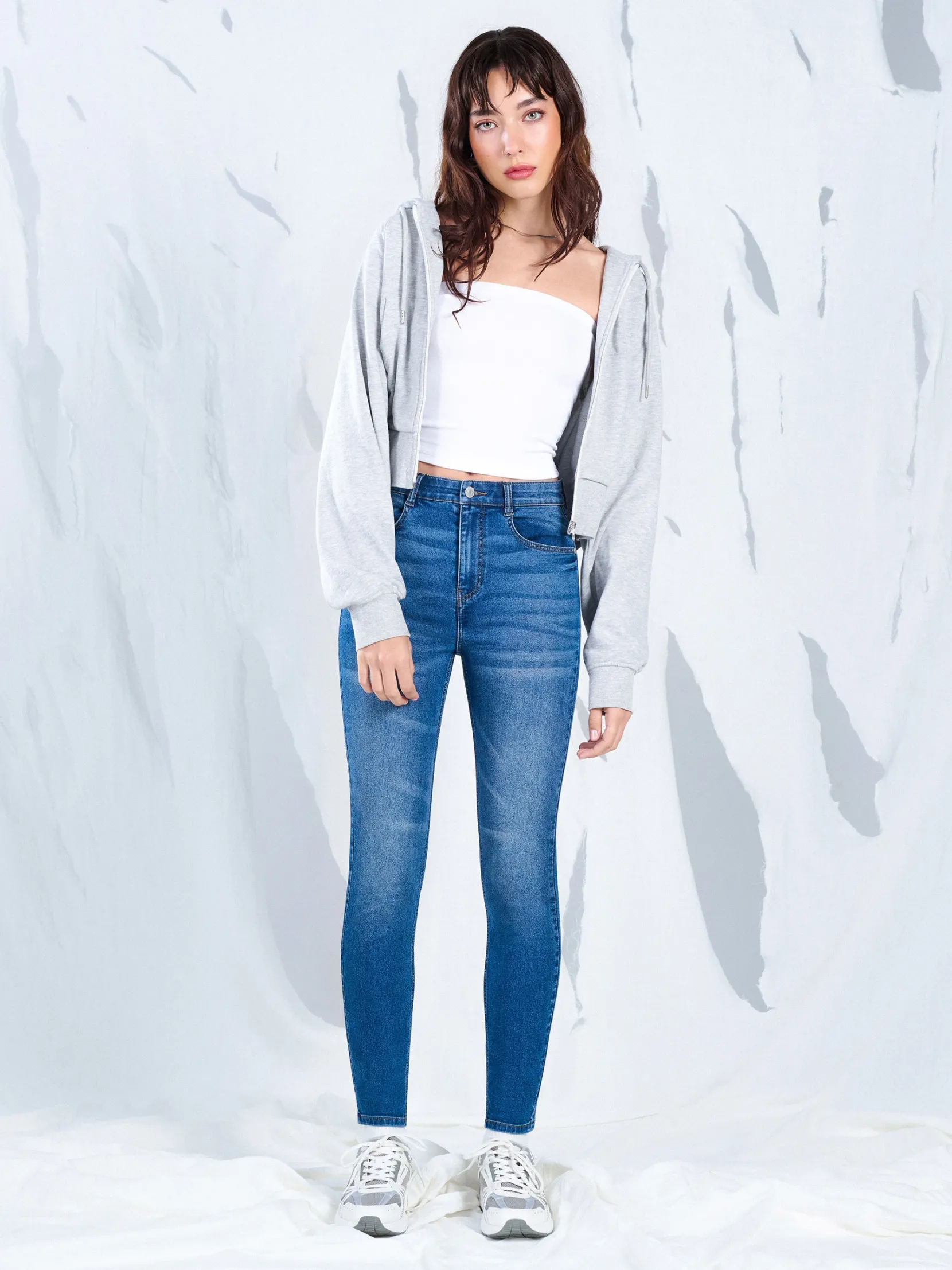 New Jeansy skinny z kieszeniami Jeansy