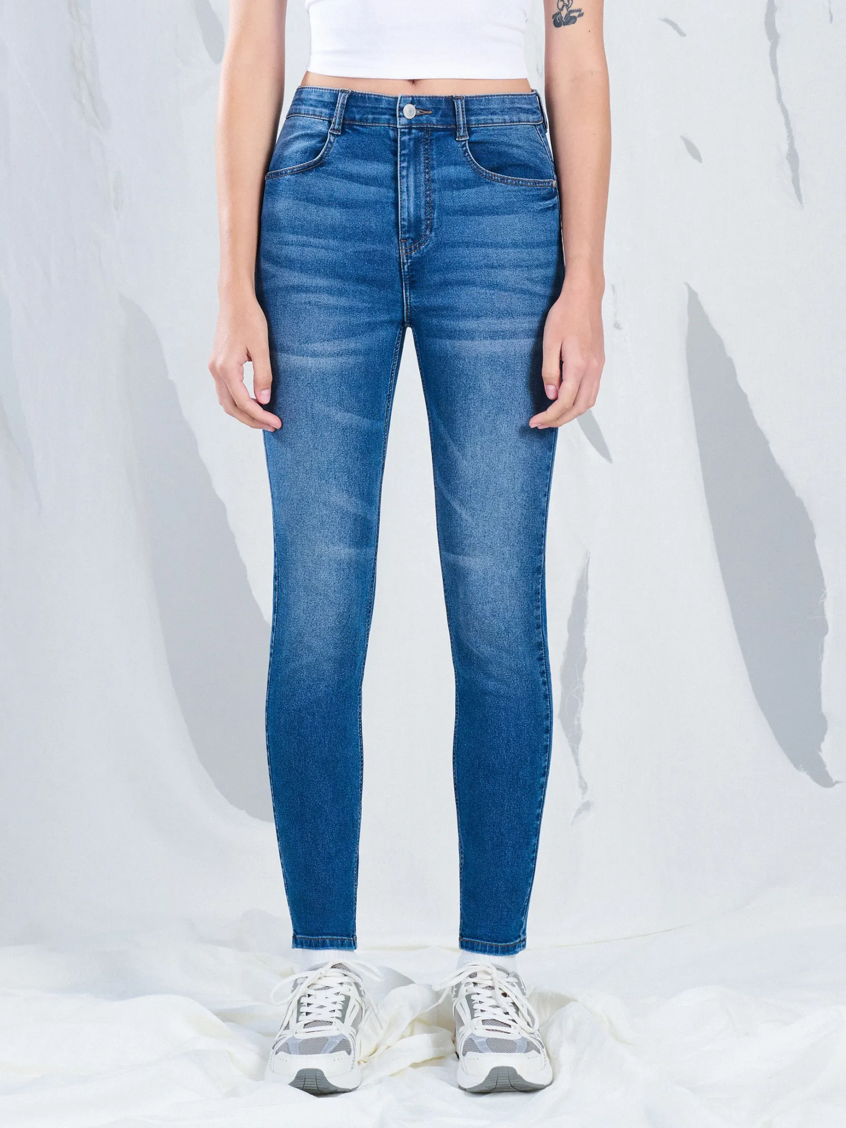 New Jeansy skinny z kieszeniami Jeansy