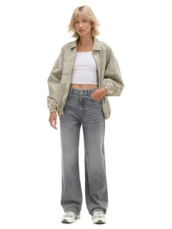 Discount Jeansy straight z wysokim stanem Jeansy