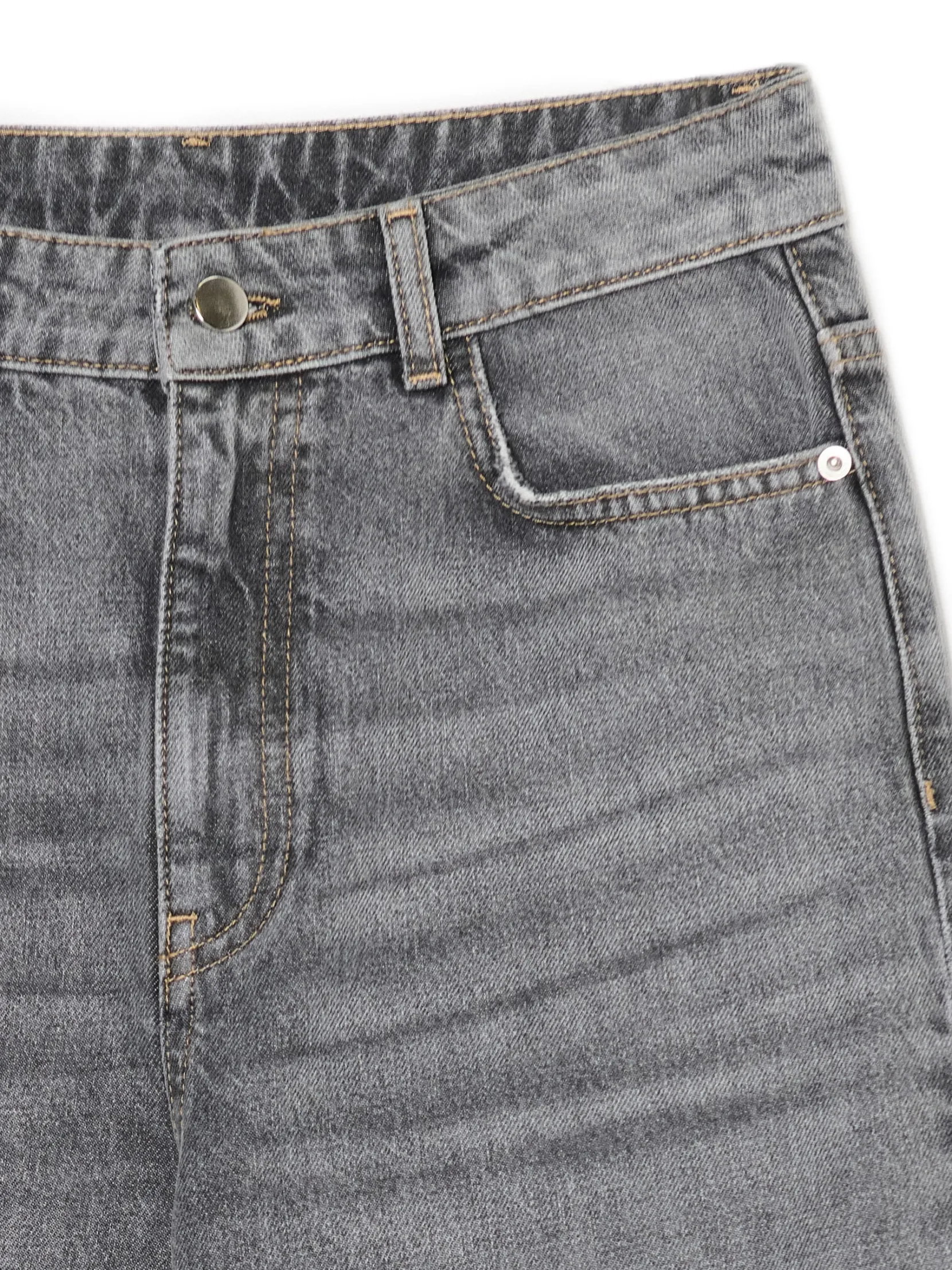 Discount Jeansy straight z wysokim stanem Jeansy