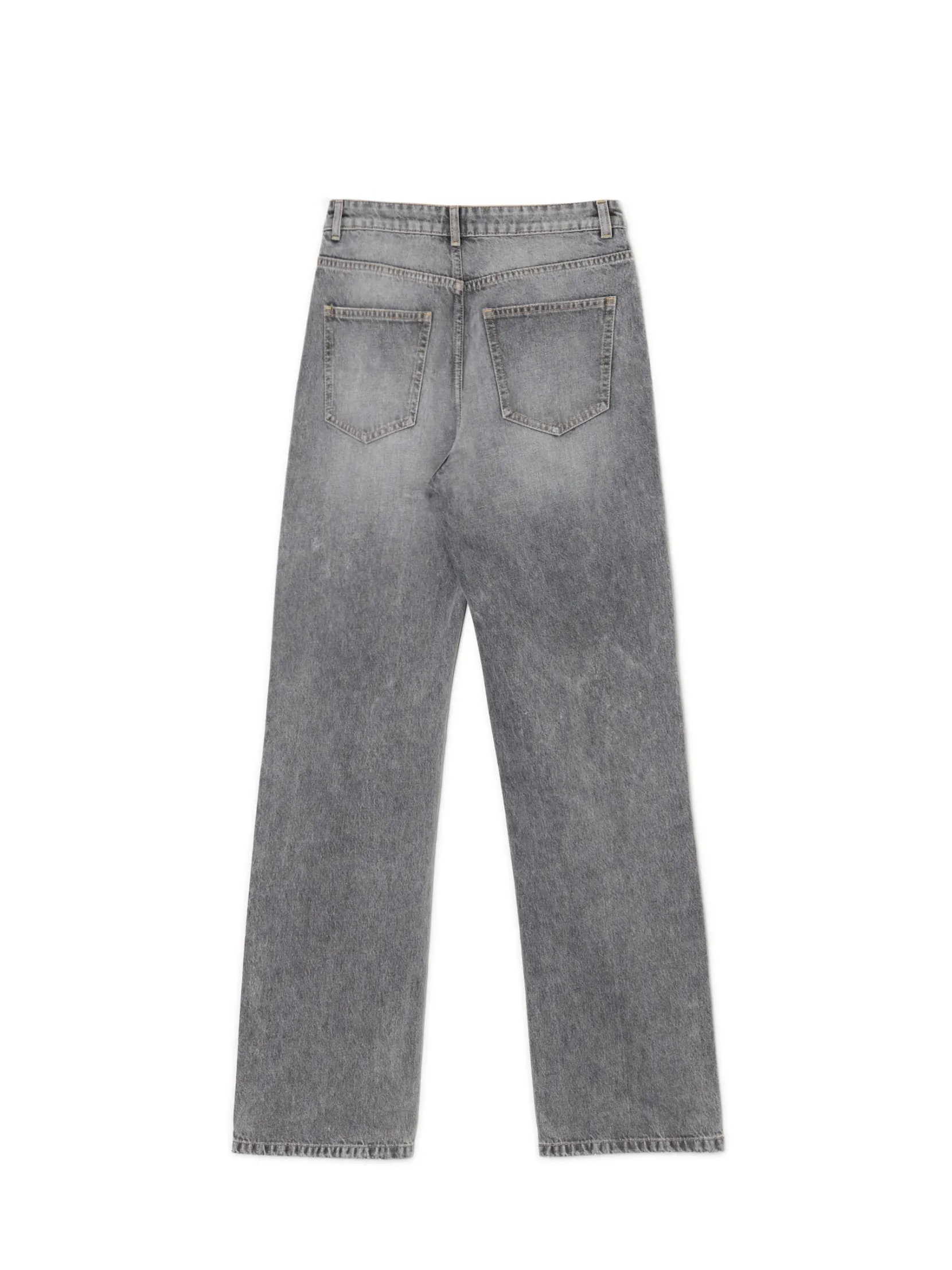 Discount Jeansy straight z wysokim stanem Jeansy