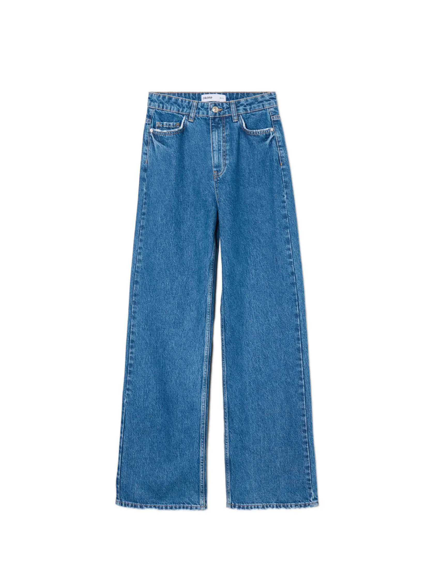 Outlet Jeansy straight z wysokim stanem Jeansy