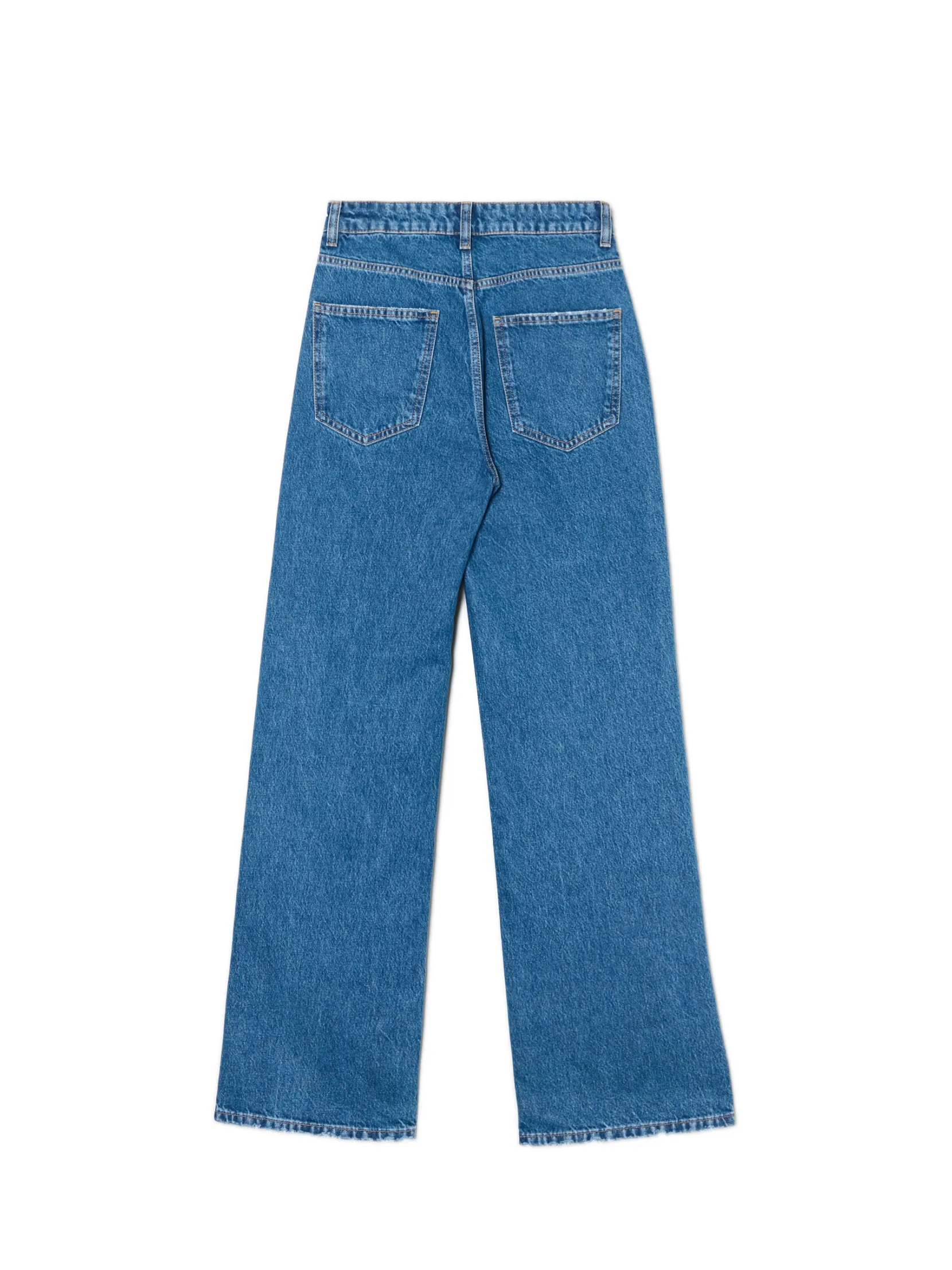 Outlet Jeansy straight z wysokim stanem Jeansy