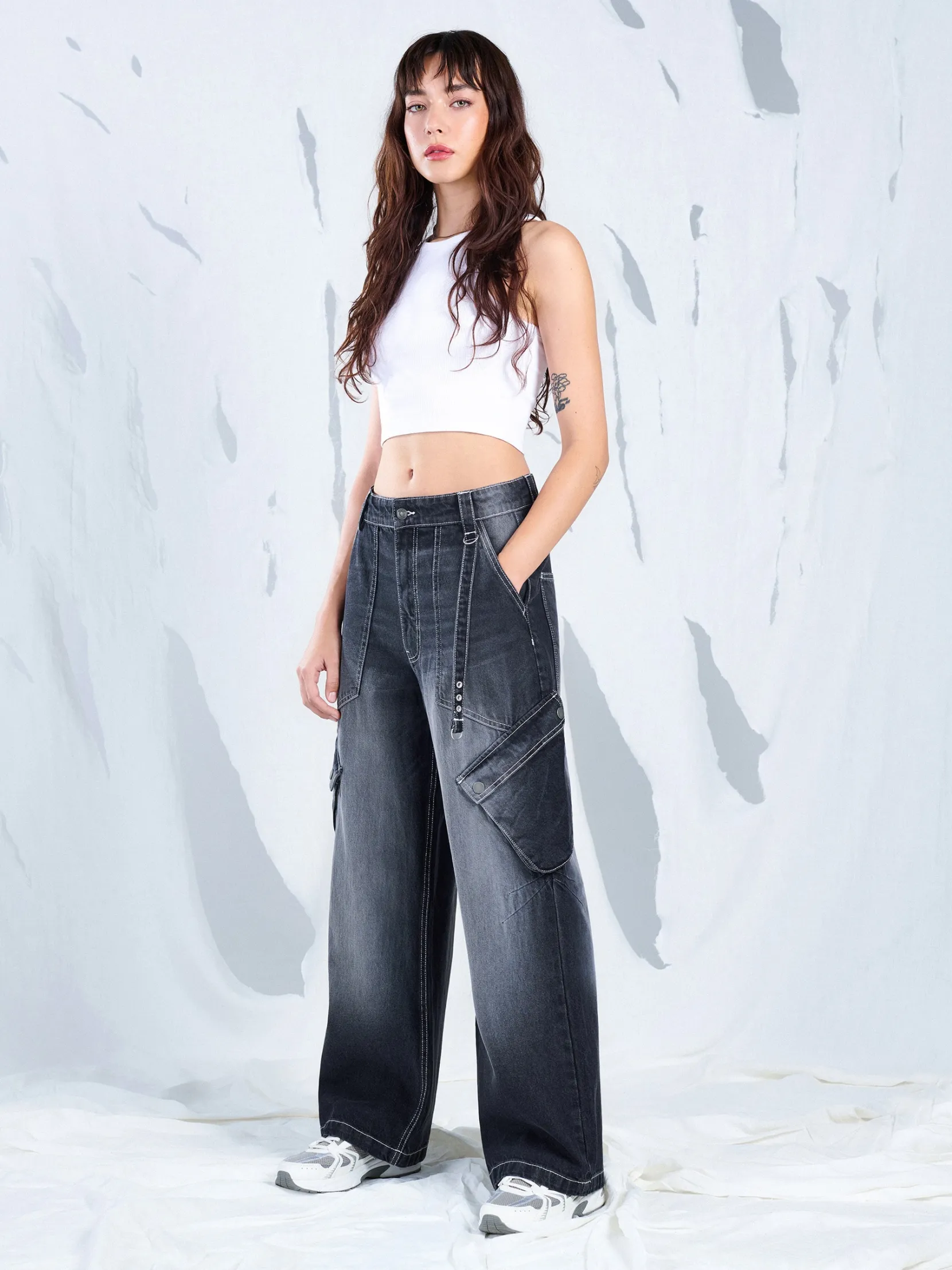 Sale Jeansy super baggy Jeansy