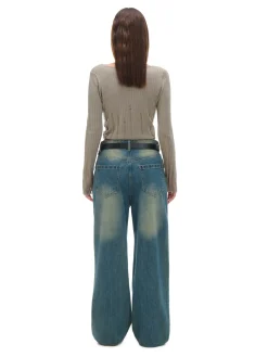 Online Jeansy wide leg PETITE Jeansy