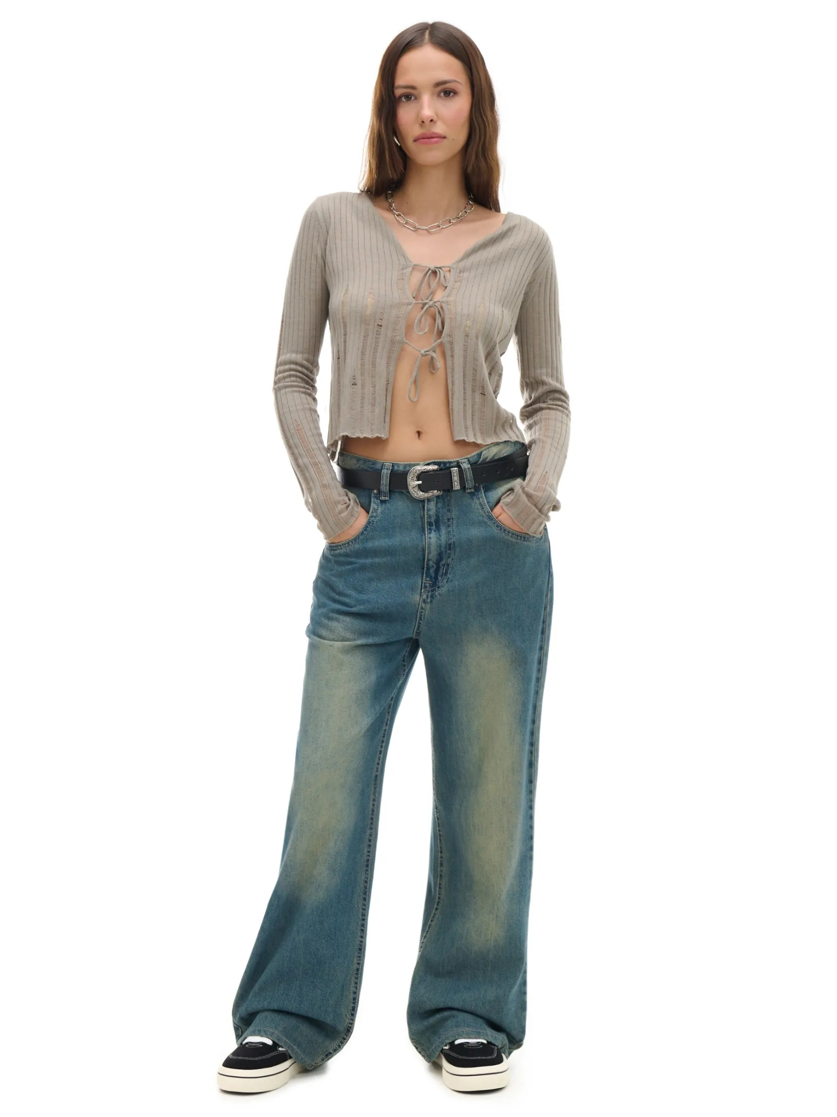 Online Jeansy wide leg PETITE Jeansy